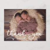 Carte Postale Faire-part de naissance Merci Décontracté (Devant)