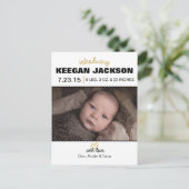 Carte postale Faire-part de naissance moderne (Debout devant)