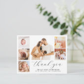 Carte Postale Faire-part de naissance moderne avec collage de pl (Debout devant)