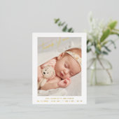 Carte postale Faire-part de naissance personnalisé (Debout devant)