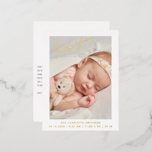 Carte postale Faire-part de naissance personnalisé (Recto/Verso)