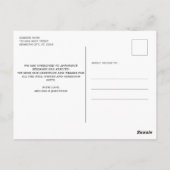 Carte Postale Faire-part de naissance personnalisé avec 4 photos (Dos)