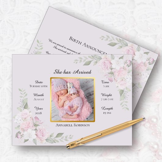 Carte Postale Faire-part de naissance photo