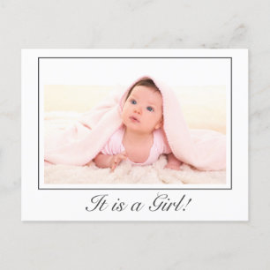 Carte postale Faire-part de naissance photo bébé f