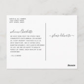 Carte postale Faire-part de naissance photo Callig (Dos)