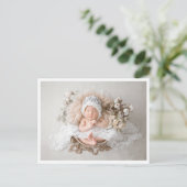 Carte Postale Faire-part de naissance photo classique pour bébé (Debout devant)