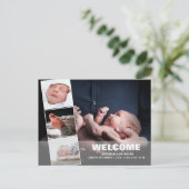 Carte Postale Faire-part de naissance Photo Collage|Four Photos (Debout devant)