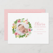 Carte Postale Faire-part de naissance photo de la couronne d'aqu (Devant / Derrière)