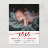 Carte Postale Faire-part de naissance photo de la Saint Valentin (Devant)