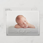 Carte Postale Faire-part de naissance photo Merci bébé (Devant / Derrière)