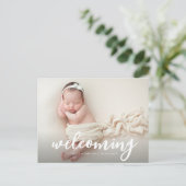 Carte Postale faire-part de naissance photo personnalisée (Debout devant)