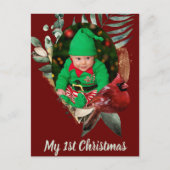 Carte Postale Faire-part de naissance photo pour bébé d'hiver (Devant)