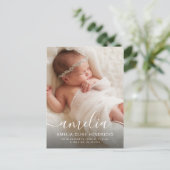 Carte postale Faire-part de naissance photo signat (Debout devant)