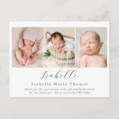 Carte Postale Faire-part de naissance photo simple, écriture de  (Devant)