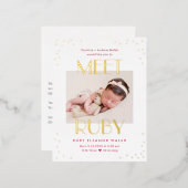 Carte postale Faire-part de naissance pour bébé (Recto/Verso)