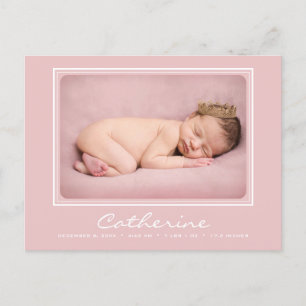 Carte Postale Faire-part de naissance pour l'arrivée d'une petit
