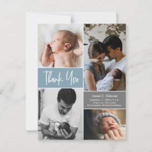 Carte Postale Faire-part de naissance remerciement pour photos d