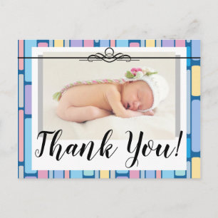 Carte Postale Faire-part de naissance Remerciements Une photo Pa