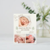 Carte postale faire-part de naissance "Retrouvez n (Debout devant)