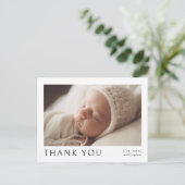 Carte Postale Faire-part de naissance simple et moderne avec pho (Debout devant)