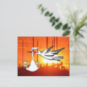 Carte Postale Faire-part de naissance Stork & Baby do-it-yoursel (Debout devant)