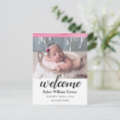 Carte postale Faire-part de naissance Watercolor (Debout devant)