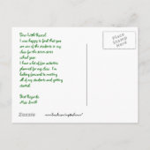 Carte Postale Faire-part De nouveau à l'école (Dos)