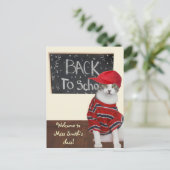 Carte Postale Faire-part De nouveau à l'école (Debout devant)