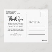 Carte Postale Faire-part de remerciement pour bébé avec un colla (Dos)