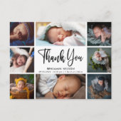 Carte Postale Faire-part de remerciement pour bébé avec un colla (Devant)