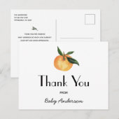 Carte Postale Faire part de remerciement pour une Baby Shower d' (Devant / Derrière)