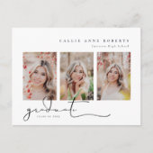 Carte Postale Faire-part de remise de diplôme avec clichés photo (Devant)