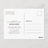 Carte Postale Faire-part de remise de diplôme avec collage de ph (Dos)