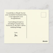 Carte Postale Faire-part de remise de diplôme et remerciement av (Dos)