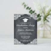 Carte Postale Faire-part de remise de diplôme tableau noir et de (Debout devant)