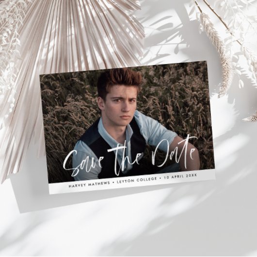 Carte Postale Faire part de remise des diplômes avec lettrage mo