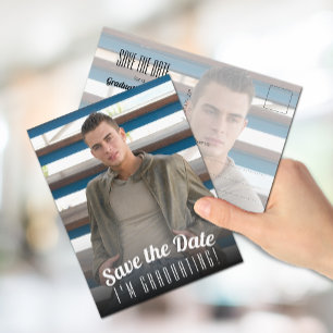 Carte Postale Faire-part de remise des diplômes en photo vertica