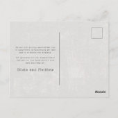 Carte Postale Faire-part de report Mariage floral (Dos)