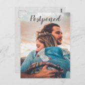 Carte Postale Faire-part de report Mariage photo (Devant / Derrière)