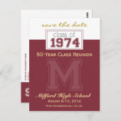 Carte Postale Faire-part de sauvegarde de la date de réunion de  (Devant / Derrière)