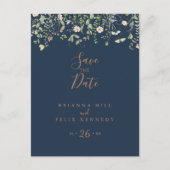 Carte Postale Faire-part de sauvons la date de la fleur sauvage  (Devant)