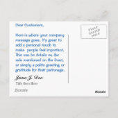 Carte Postale Faire-part de vente de marques de mode (Dos)