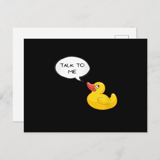 Carte Postale Faire-part Débogage de canard en caoutchouc (Devant / Derrière)