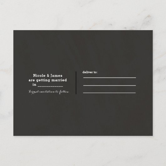 Carte Postale Faire-part Décembre Mariage d'hiver Holly Berry Enregistrer l (Dos)