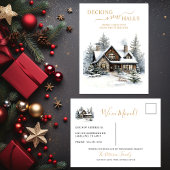 Carte Postale Faire-part Deck Nouvelles Halls Rustique Nouveau Accueil Noël