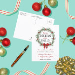 Carte Postale Faire-part Decking New Halls | Modern Holiday Moving<br><div class="desc">Celebrate in style with these trendy new home moving announcement postcards. The design is easy to personalize with your own photos & wording and your family and friends will be thrilled when they receive these fabulous change of address announcement postcards.</div>