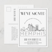 Carte Postale Faire-part Déco moderne de Memphis | Changement d'adresse (Devant / Derrière)