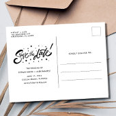 Carte Postale Faire-part Décontracté Beach Wedding Budget Enregistrer la da