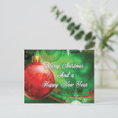 Carte Postale Faire-part Décor de Noël (Debout devant)