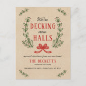 Carte Postale Faire-part Découvrir de nouvelles salles | Rustique Kraft Wre (Devant)